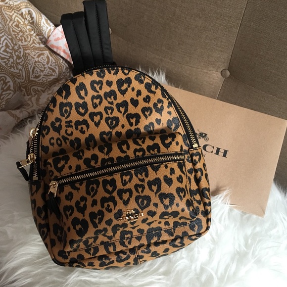 coach animal print backpack